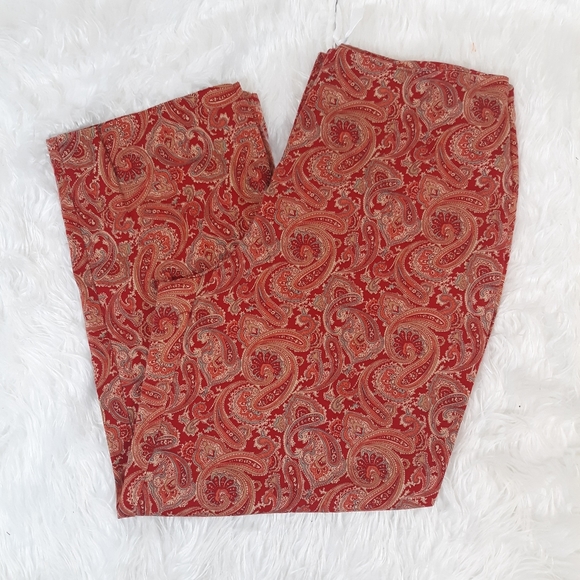 Carolina blues paisley capri pants sz 10 *T - Picture 3 of 7